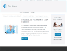 Tablet Screenshot of firstsleepcenter.com